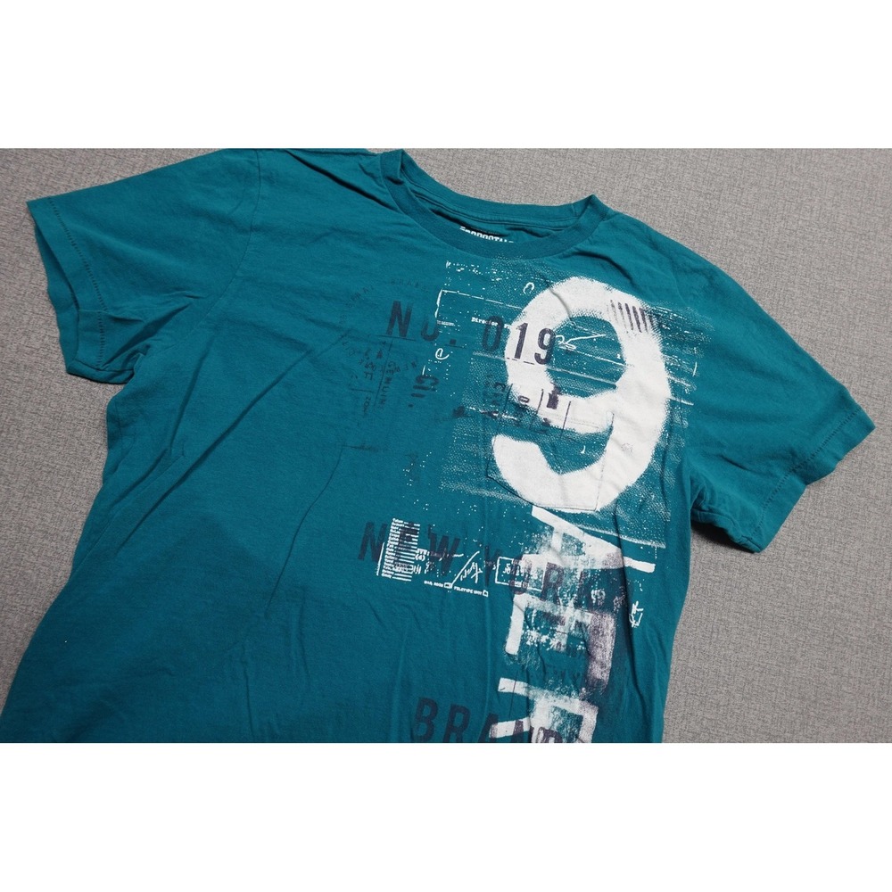 Aeropostale Shirt Mens XL Blue 9 AERO Graphic Tee Logo New Brand Distressed